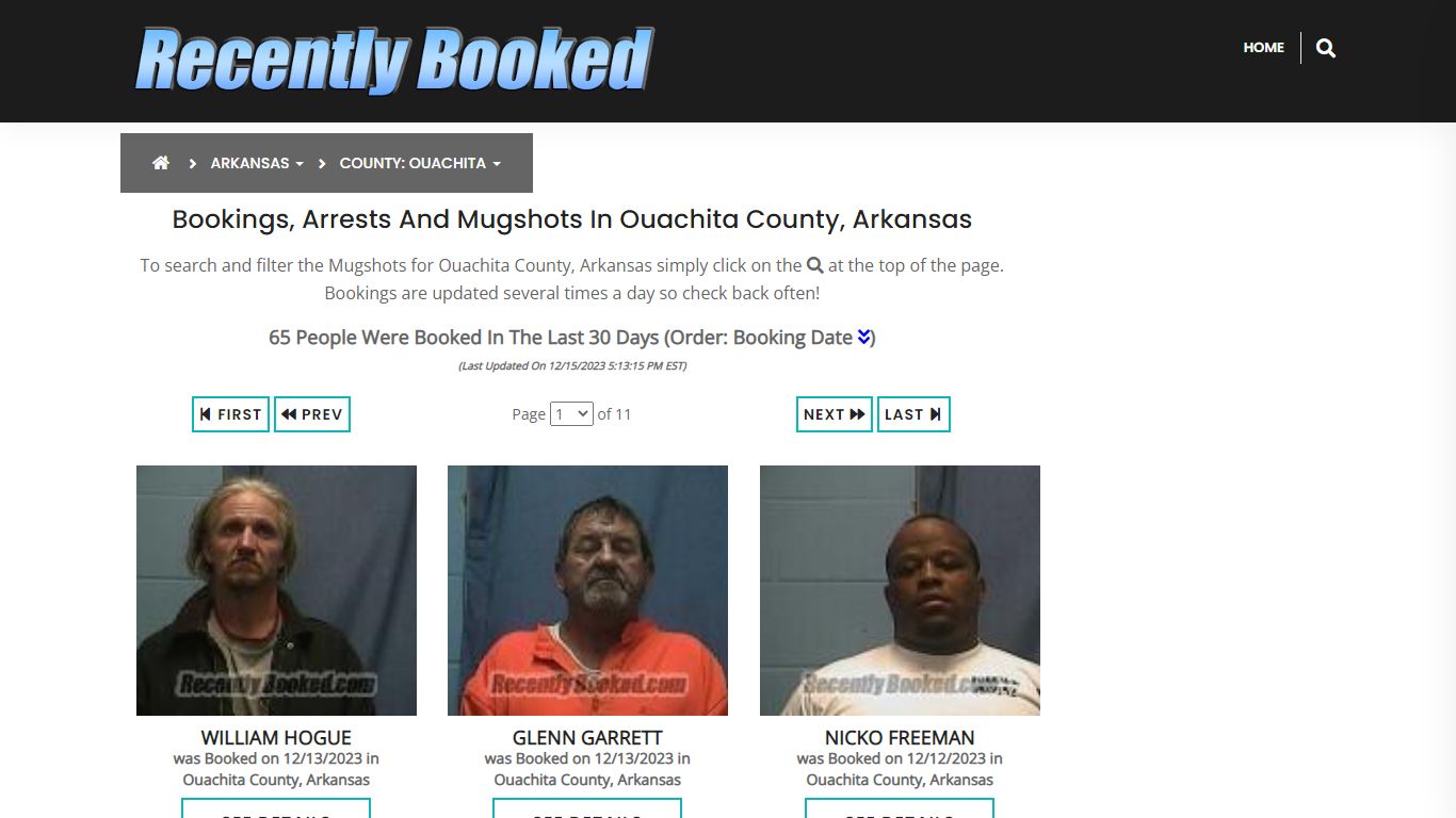Bookings, Arrests and Mugshots in Ouachita County, Arkansas